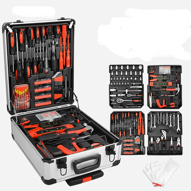 

499 Piece Household Portable Trolley Box Combination Tool Set Machine Repair Tools Set Large Household Multifunctional Sets