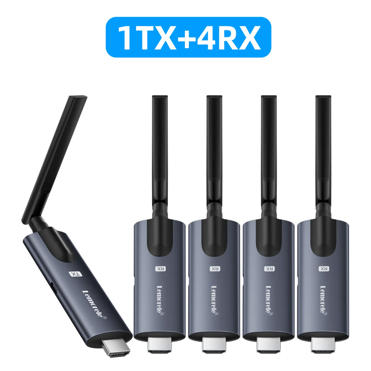 Lemorele 200m Bezprzewodowy Nadajnik i Odbiornik HDMI z Monitorowaniem przez Aplikację, Zestaw Przedłużający Plug & Play, Transceiver Wideo do PC, TV, Projektora — zdjęcie produktu 11
