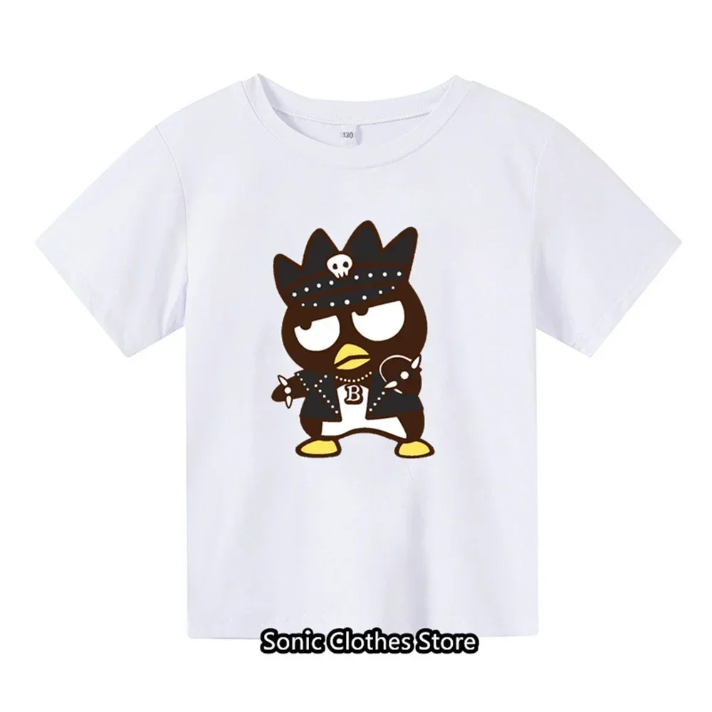 Summer MINISO Cinnamon T-shirt for children's clothing, girls and boys, fashionable casual short sleeved Sanrio cartoon T-shirt