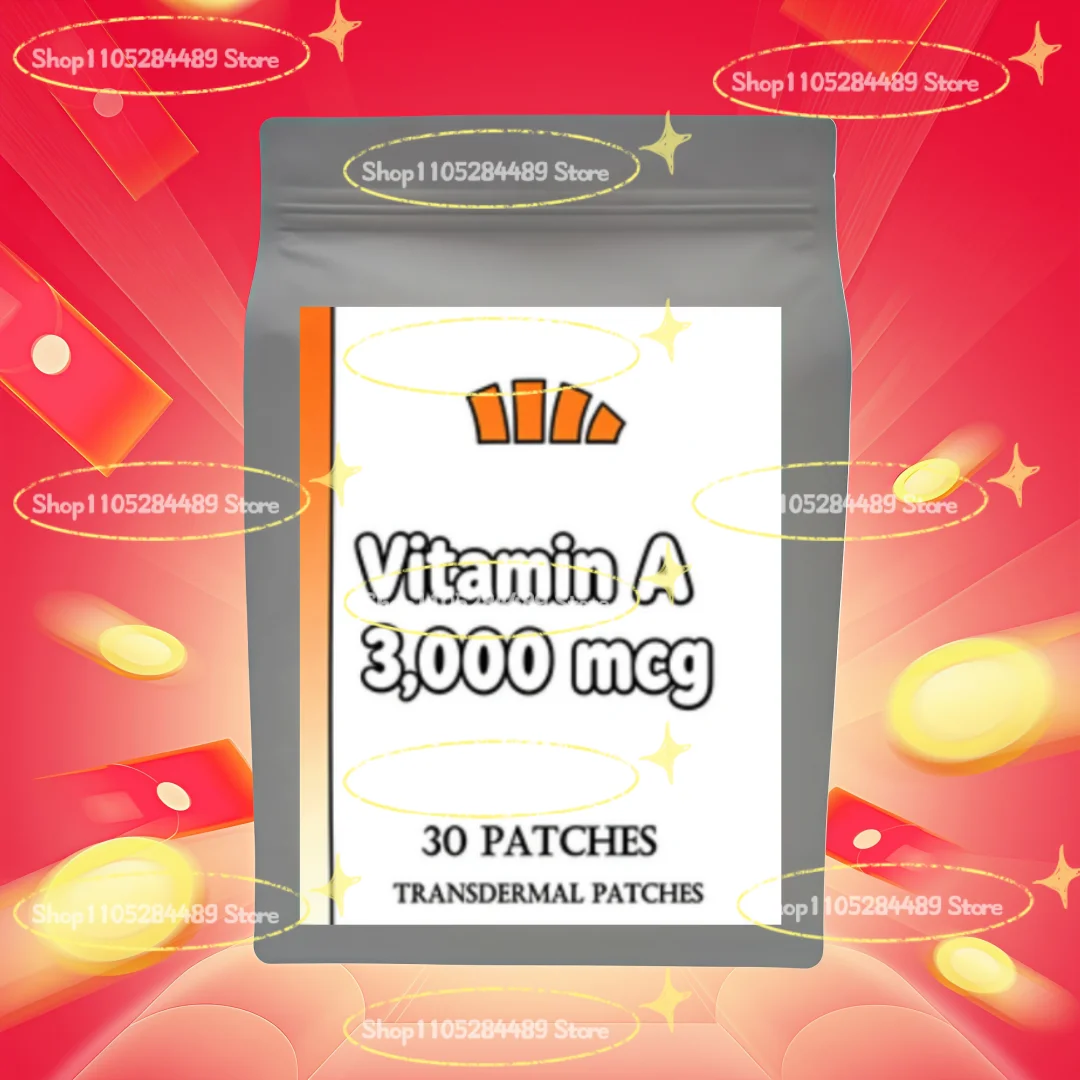 Vitamin A 3,000 Mcg Premium Formula Transdermal Patches, Contains Biotin & Folic Acid, Maximum Strength Rapid Sbsorption
