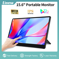 Unew 15.6 inch Touchscreen Portable Monitor 1920x1080 IPS 60Hz HDMI Gaming Monitor for Xbox Switch Laptop PS 5 4 Phone Stand