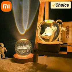 Xiaomi-luces navideñas únicas de bola de cristal 3D con galaxia y proyección planetaria, luces nocturnas USB, luces de ambiente, regalo para niños