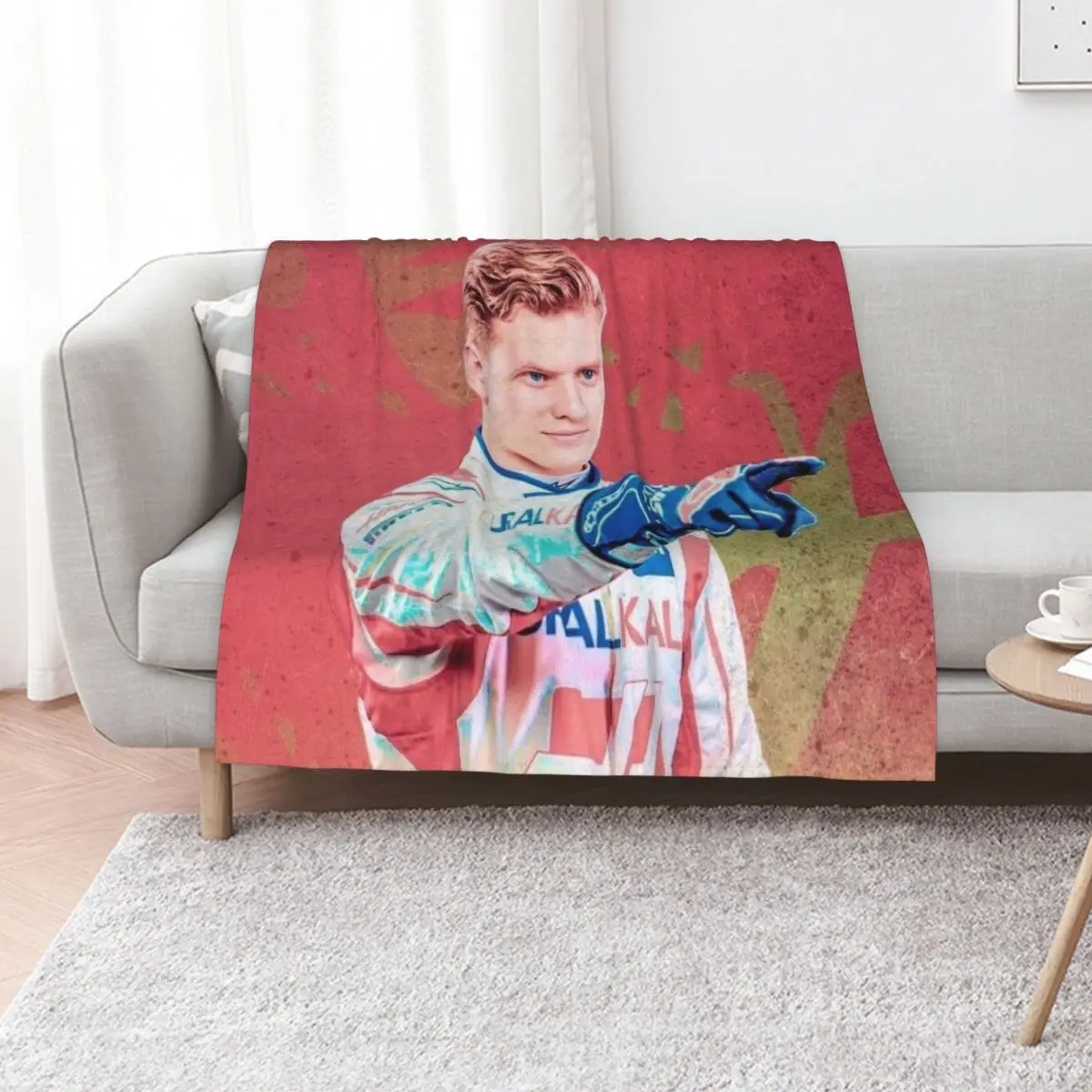 mick schumacher Throw Blanket Year Round Soft Comfortable Blanket for Home