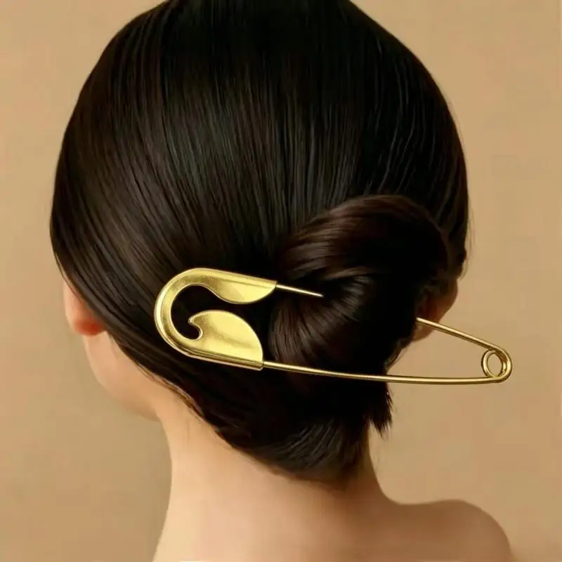 Große Sicherheitsnadel-Haarspangen aus Metall für Frauen und Mädchen, Haar-Accessoires, Haarklammern, Haarnadeln, Kopfbedeckungen, Geschenke – Detail 2