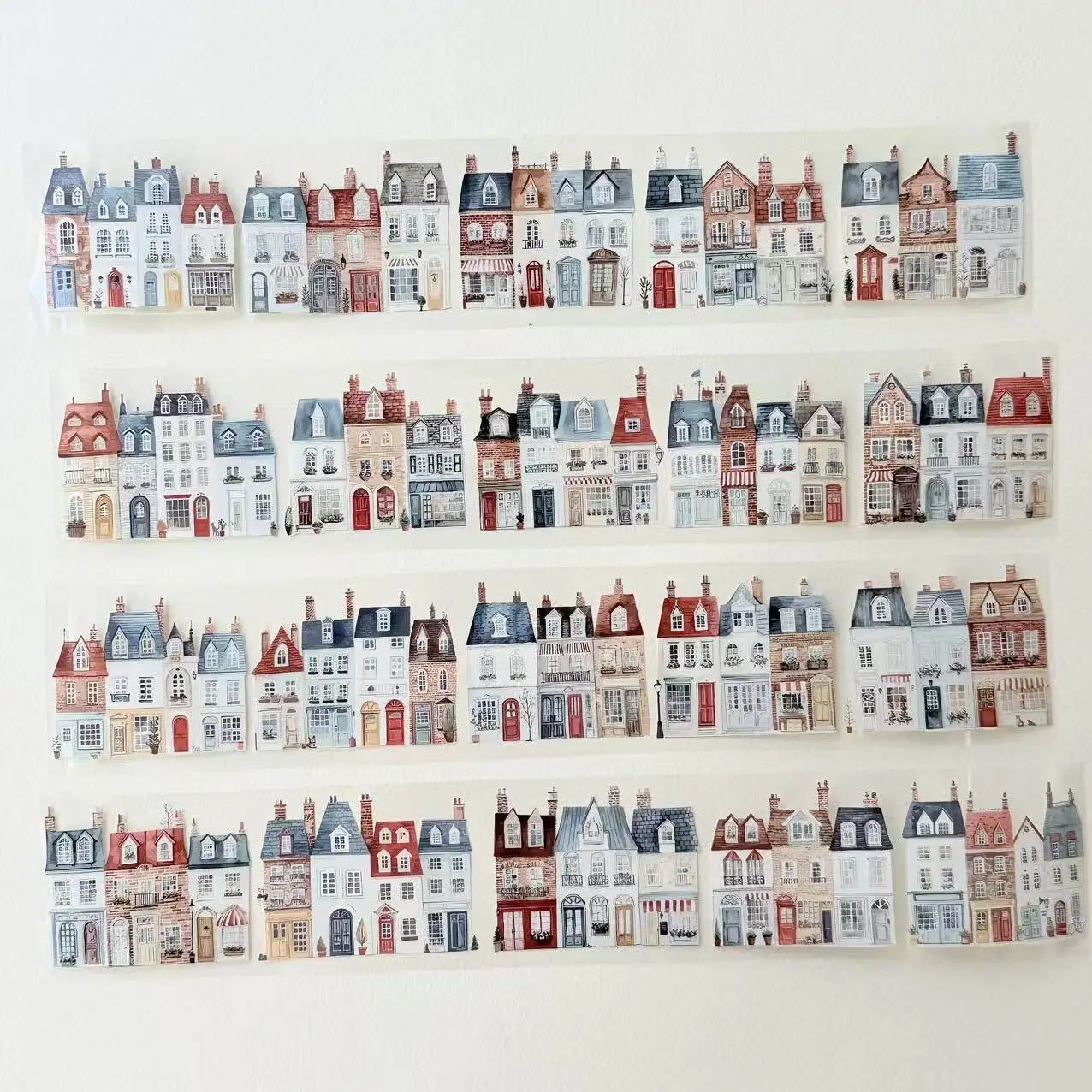 1 rollo de cinta Washi PET decorativa LNEVERLAND Vintage England Town Duck Spring Travel Tickets para manualidades, tarjetas y scrapbooking
