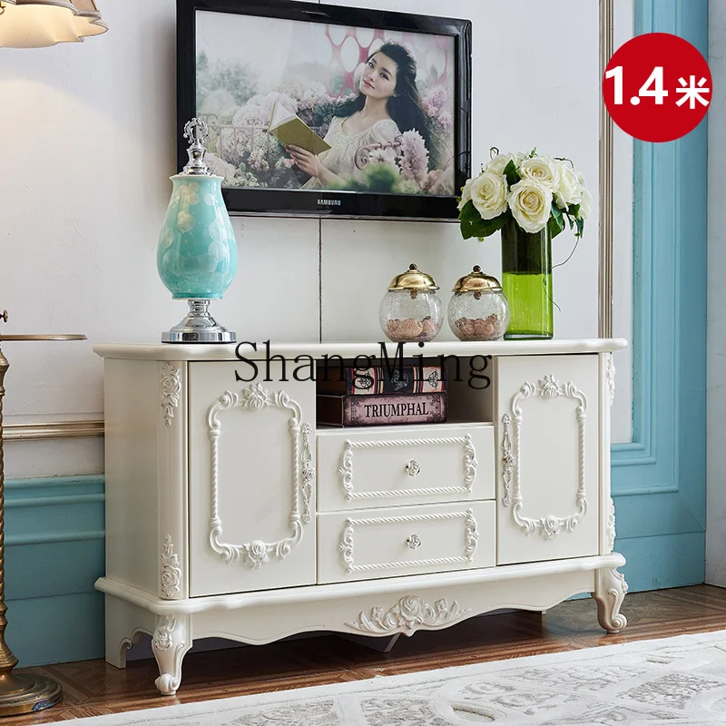 

CLcabinet small apartment white living room high room narrow ultra-thin TV cabinet 70cm high