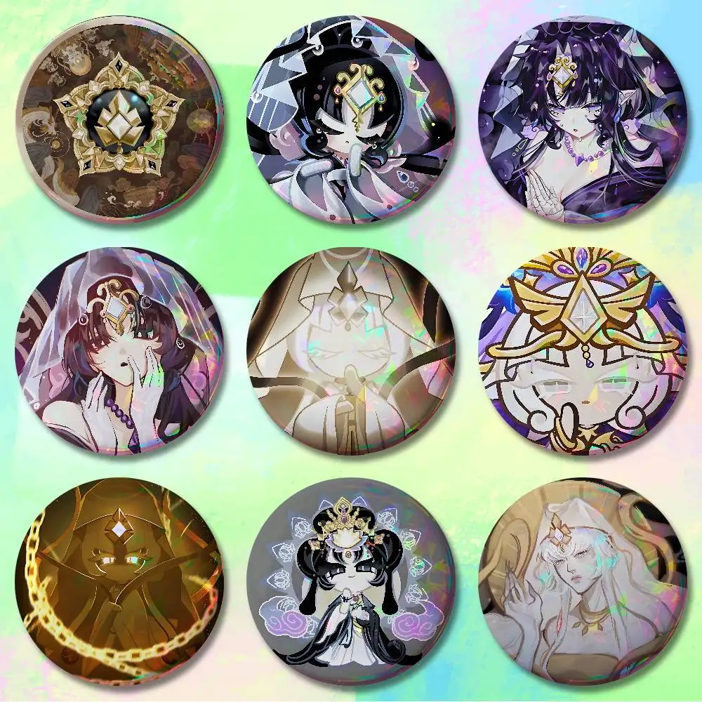 M-Mystic F-Flour Cookie Badges Round Nijigen Otaku Culture IP peripheral products 58mm 44mm 32mm 75mm 25mm Mini