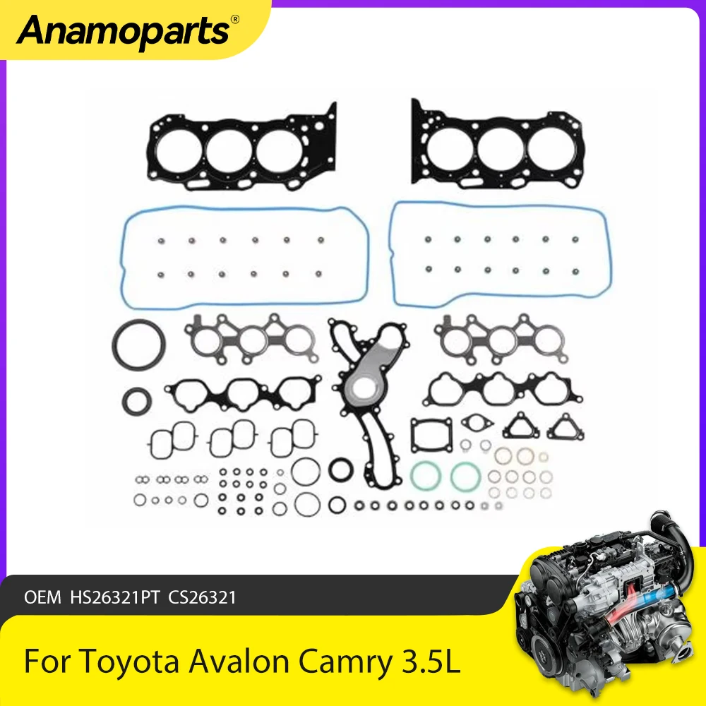 

Engine Parts Full Gasket Set Fit 3.5 L For Lexus Lotus Evora Toyota Avalon Camry RAV4 3.5L V6 Gas DOHC 2GR-FE 05-20 HS26321PT