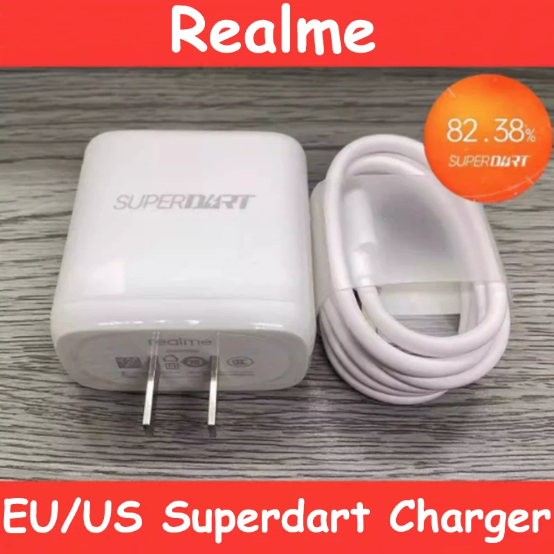 Original Realme Charger 65W USB SuperDart Charger Fast Super Dart Charger Adapter For Realme Neo7X N