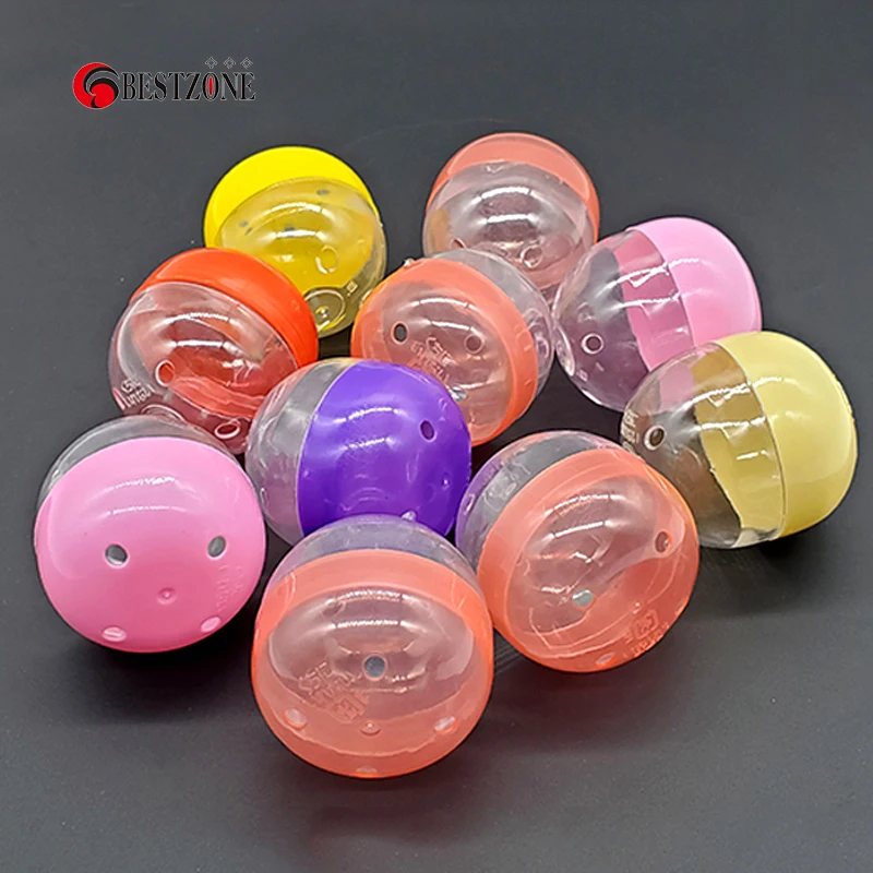 50PCS 1.89*2 인치 48*52mm 서프라이즈 볼 Gashapon 플라스틱 용기 빈 장난감 캡슐 어린이 어린이 디스펜서에 대한 장난감 선물