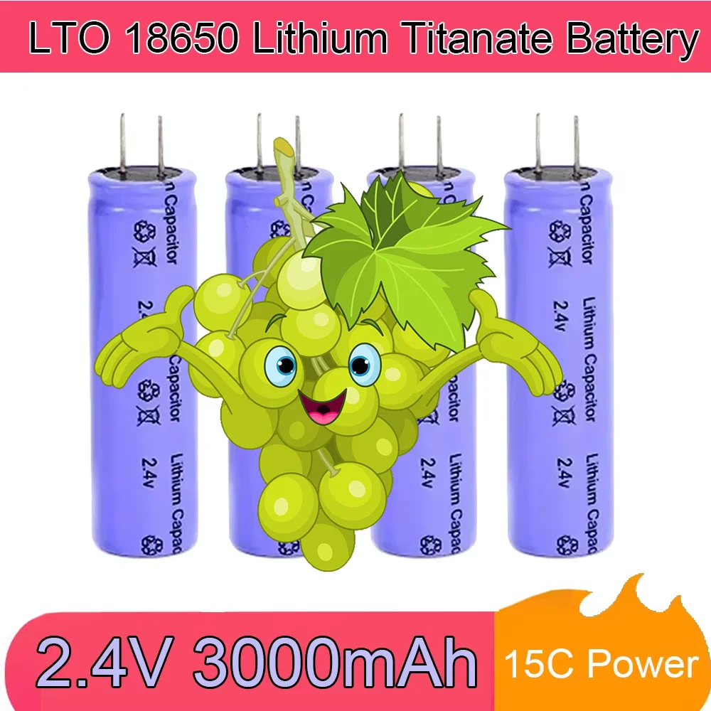 

2.4V 3000mAh LTO 18650 Lithium Titanate Battery New EST Battery Low Temperature Long Cycle 15C Battery