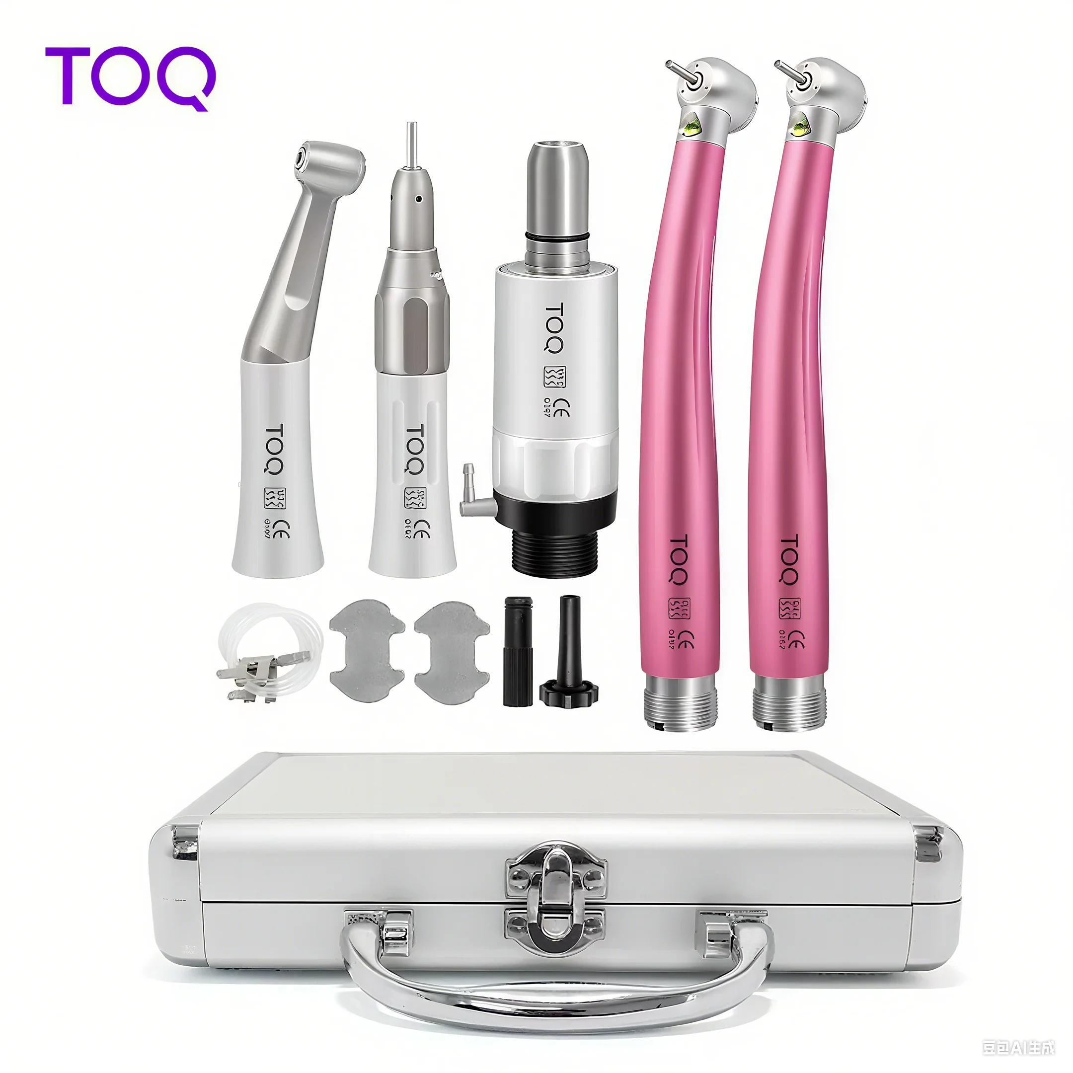 Dental LED High & Low Speed Handpiece kit Straight Contra Angle Air Turbine 2/4 Hole M4 / B2 Whole Set Dental tools