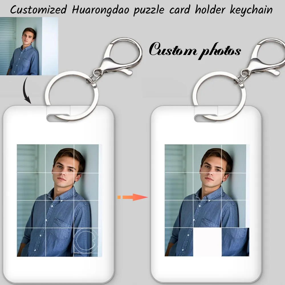 

Custom Puzzle Card Key Chain Personalized Photo Puzzle Pieces Can Be Moved Creative Toy Gift Customized Picture Keychains