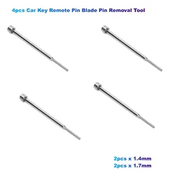 4pcs Car Key Remote Pin Blade Pin Removal Tool (1.4mm 1.7mm)Car Flip-Key Pin Folding Remote Quick Remover Installation