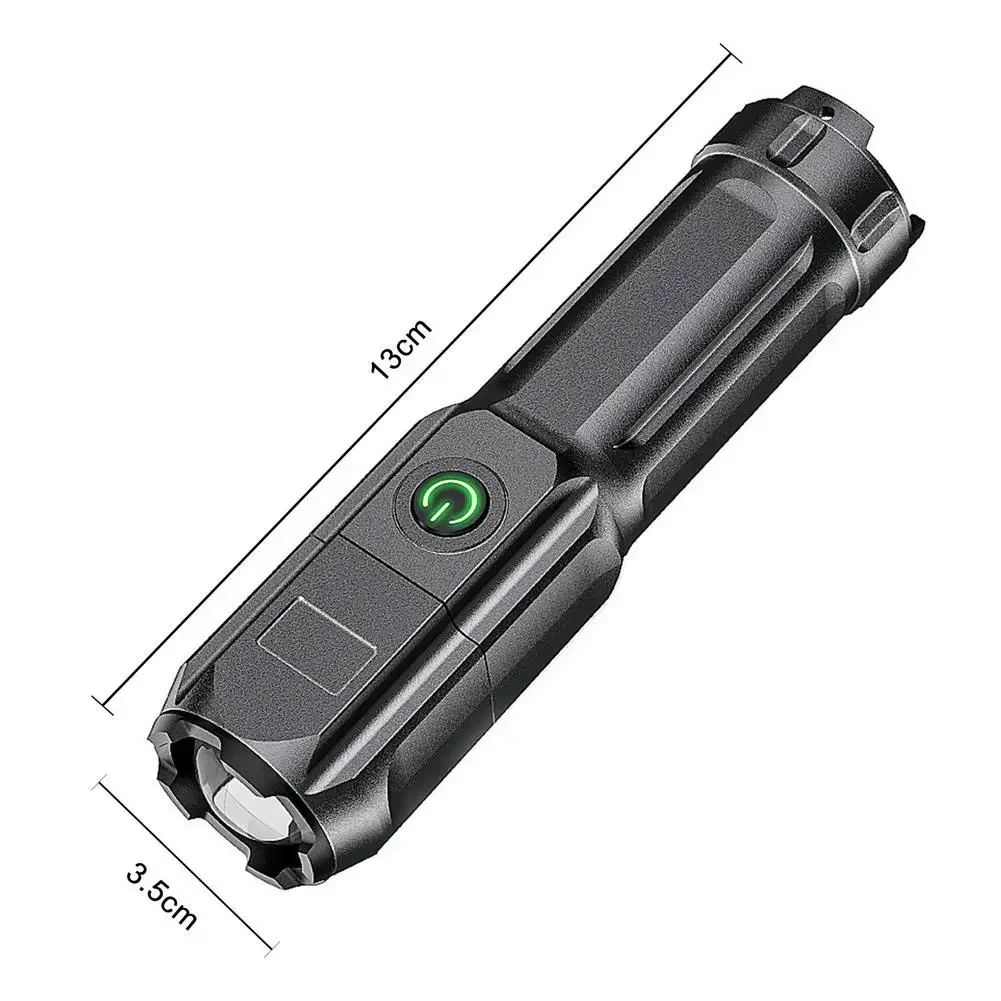 LED Flashlight Powerful Tactical Flashlight Rechargeable USB Torch Light 1000 Meters Of Strong Light Waterproof Zoom Hand Lamp