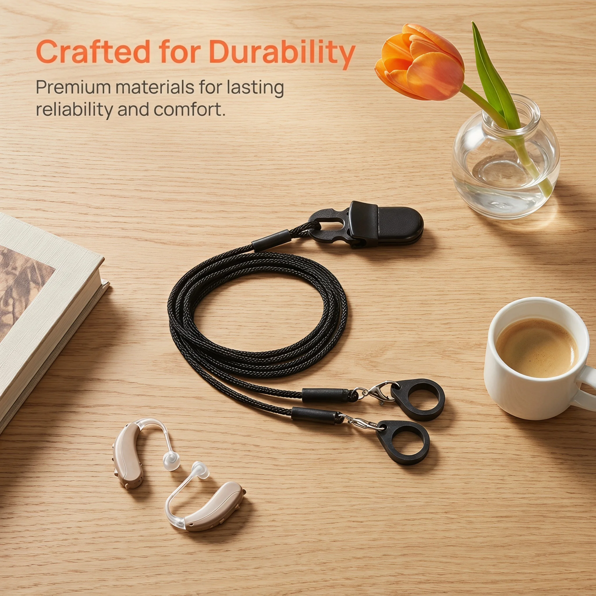 Silicone Elastic Anti-Loss Lanyard Clip For BTE Hearing Aids Security Anti-drop Ear Care Rope Portable Hearing Aid Accessory