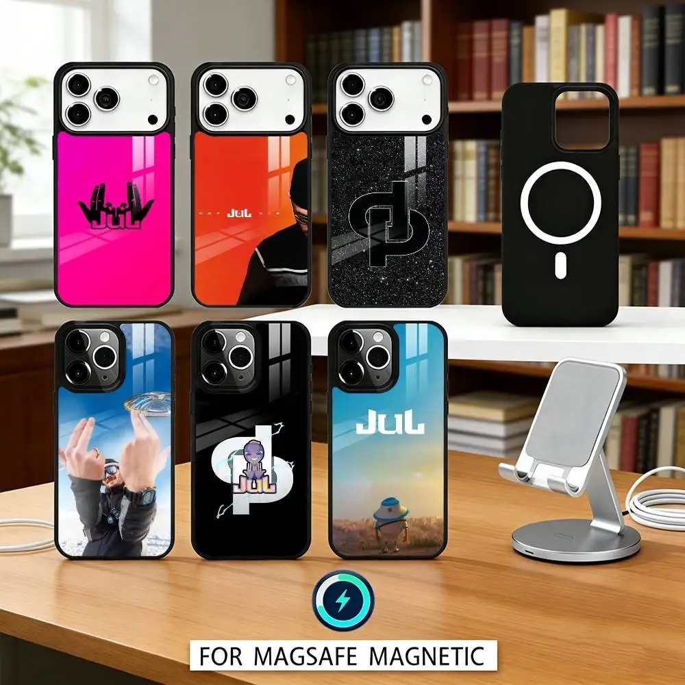 

N-New Fashion Rapper Jul Phone Case For iPhone 17,16,15,14,13,12,Pro,Max For Magsafe Magnetic Wireless Charging