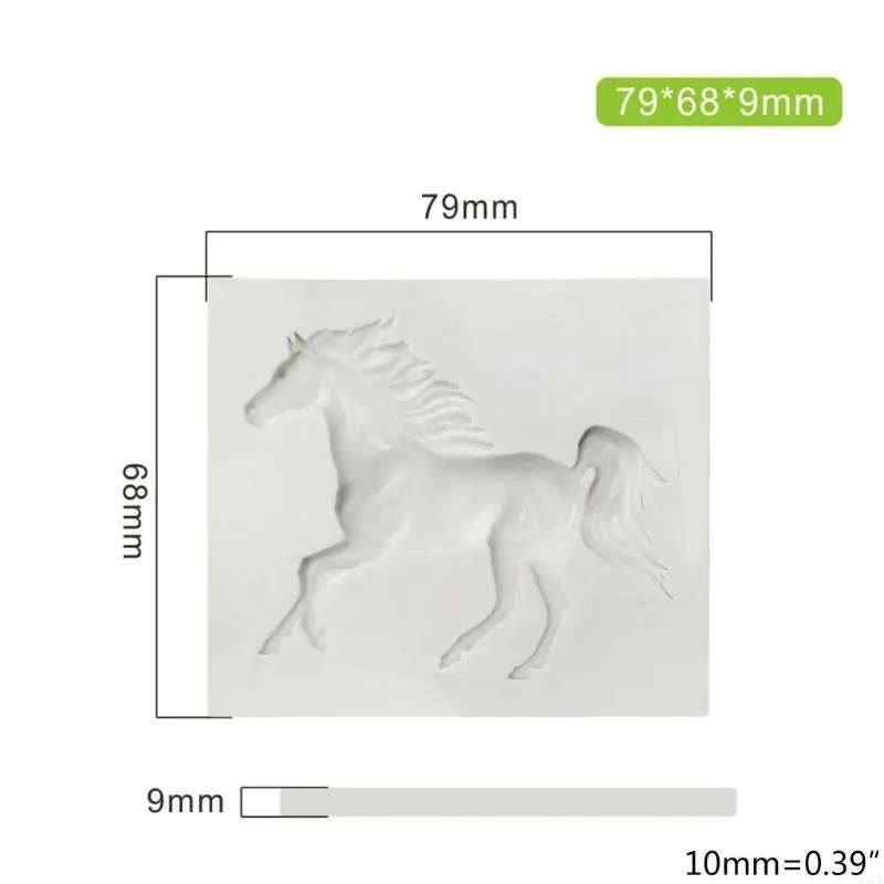 34YA Handmade 3D Soap Craft Kitchen Fond Mold for Creative Strong Running Horse Bakin