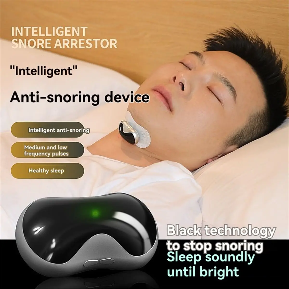 [A99U] Smart Electric Anti Snoring Device Portable Sleep Improve Dual Pulse Sleep Aid Tool Device B