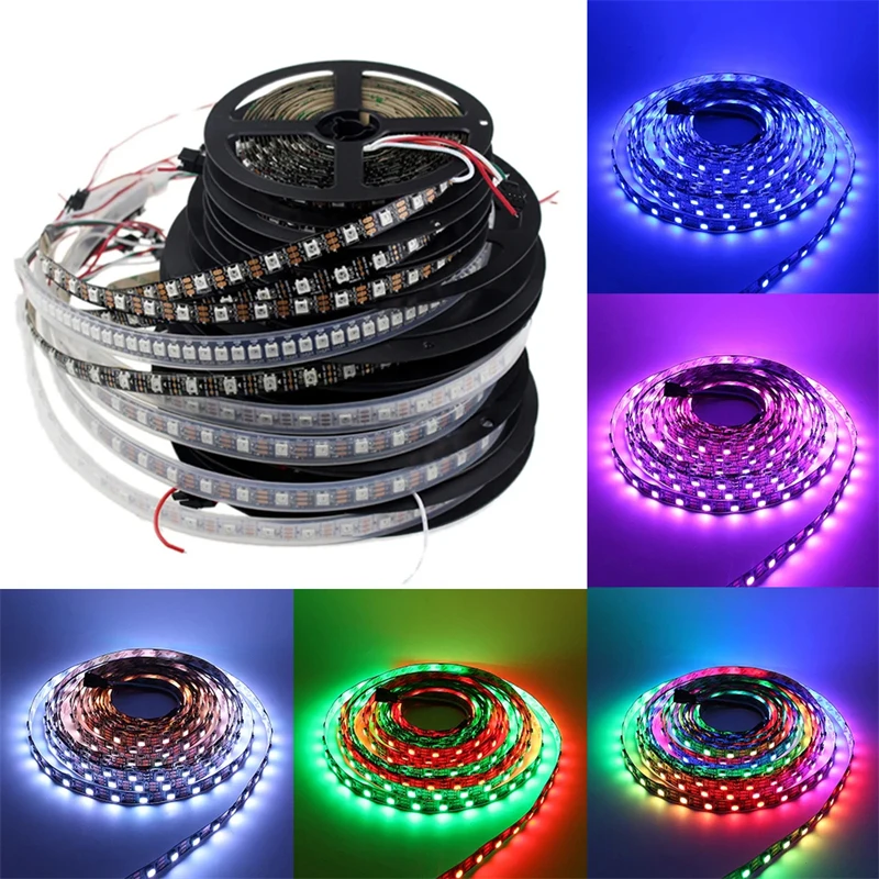 

Strip Light WS2812 RGB LED Lamp Tape IP67 Waterproof LED Strip TV Backlight 5V Flexible Ribbon Lamp Outdoor Decoration Lighting