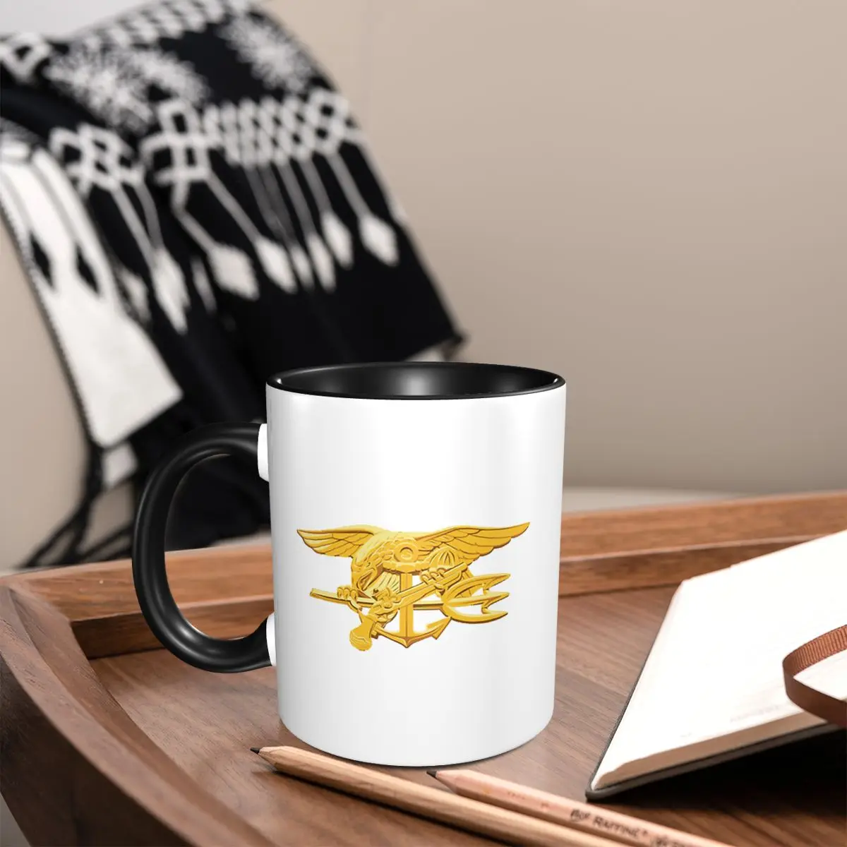 Navy Seals Badge Mug Funny Ceramic Coffee Cups Tea Mugs Milk Cup Drinkware Gift for Friends
