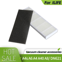 Vacuum Cleaner HEPA Filter for Ecovacs ilife A4s A6 A4 A40 A8/ DN621 X620 Robot Vacuum Cleaner Filter Replacement