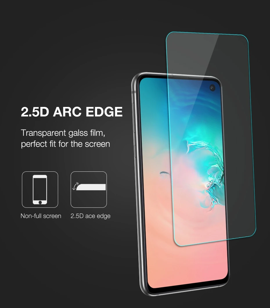 2Pcs Tempered Glass For Samsung Galaxy S10e Screen Protector For Samsung Galaxy S10e s10 e S10 Safety Film Cover Protetive Glass