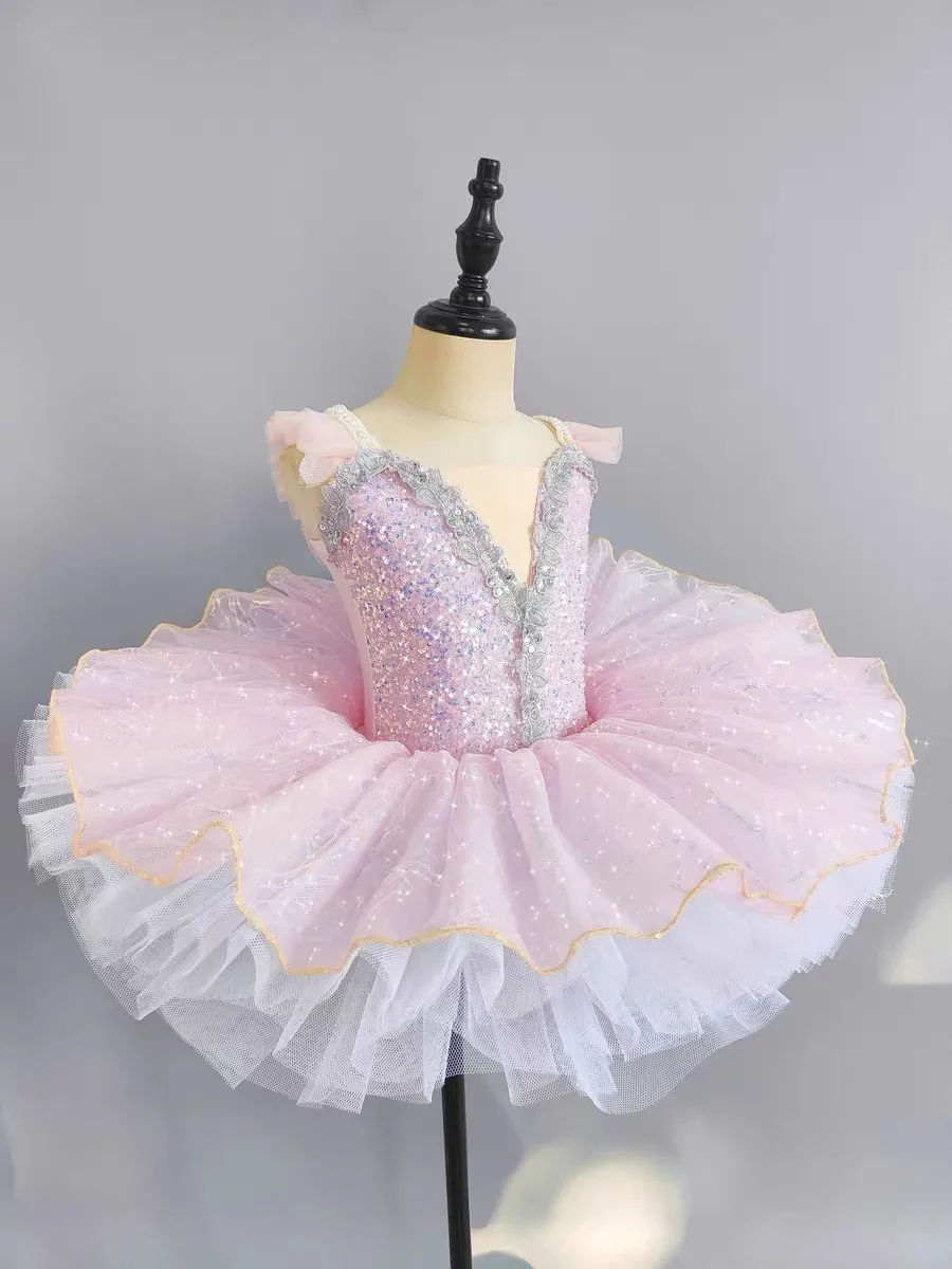 Professional Ballet Tutu For Girls Kids Classic Costum Size Ballerina Leotard And Tutu Skirt Adult Women Dance Performance Dress