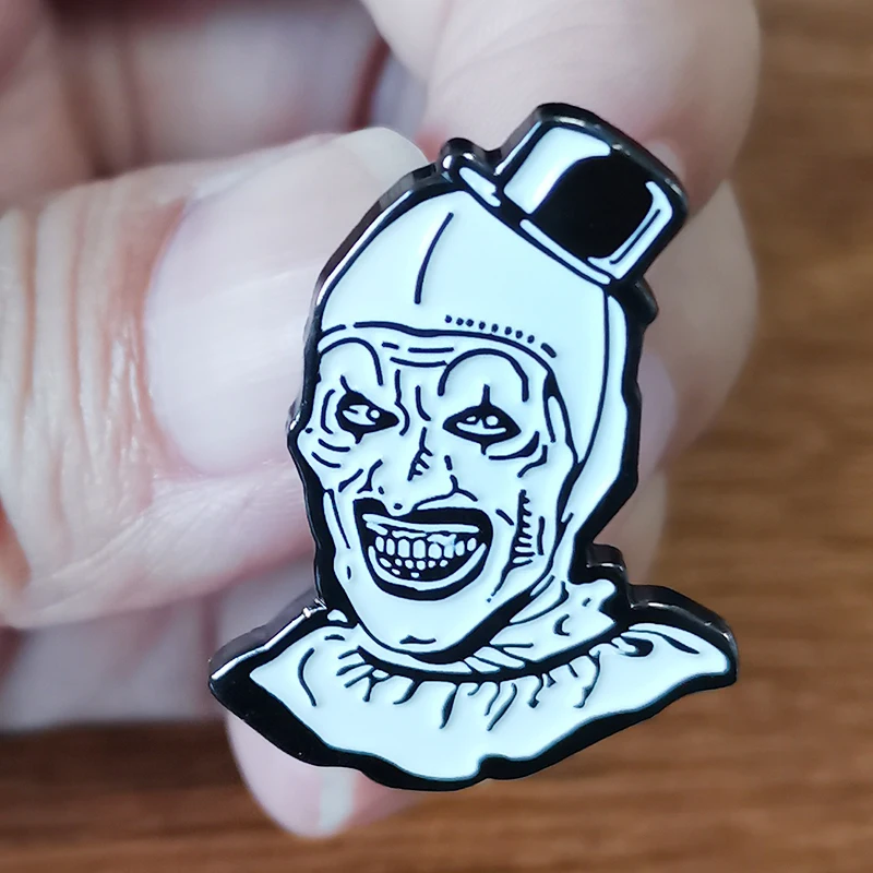 Halloween Terrifier Horror Movie Brooch Pins Enamel Badges Lapel Pin Brooches Jackets Denim Jacket Fashion Jewelry Accessories