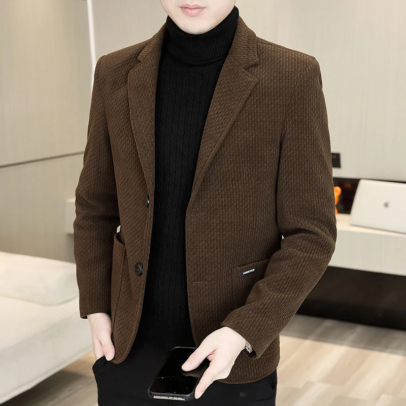 

Blazer New Stylish and Slimming Middle-aged Business Casual Solid-color Wedding Banquet Host Men Outdoor Performance Blazer