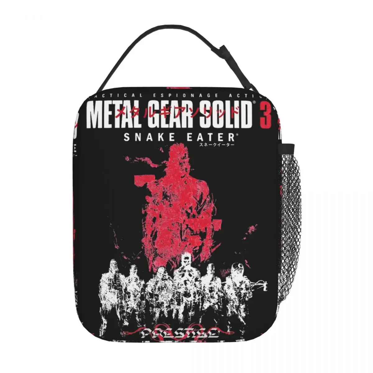 

Gear Solid 3 Snake Eater Thermal Insulated Lunch Bags Picnic MGS1 MGS3 Games Portable Bento Box Thermal Cooler Lunch Box