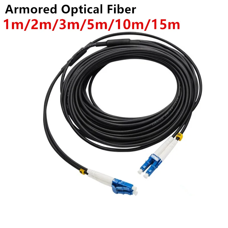 

Outdoor Armored Optical Fiber, SC-SC/FC/LC Single-mode 2 Cores,Steel Wire Armored Pigtail Cable Jump Patch Cord, 1m To 15m