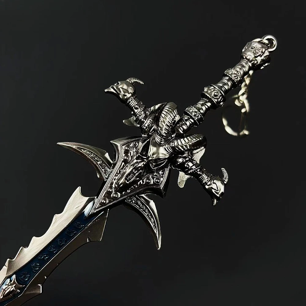 22cm Frostmourne Sheep Head Sword Alloy Ornament Figure Keychain Toy Knife Decorations Game Props Gifts Collections - view 4