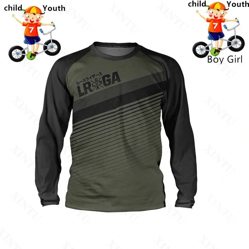 2022 Kids Fast Dry Motocross Loose rider jersey Downhill mountain bike DH shirt MX Bike Endurance Race Boys Girls MTB T-shirt