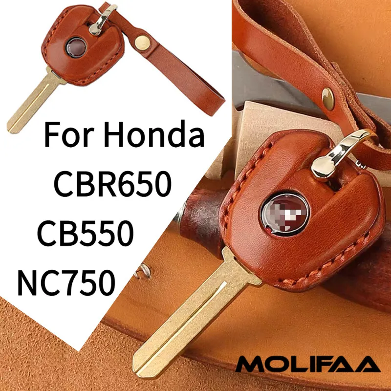 لهوندا CBR650 CB550 NC750 دراجة نارية اليدوية مفتاح حافظة مشبك سلسلة سلاسل المفاتيح بولي Leather الجلود غطاء مفتاح الملحقات