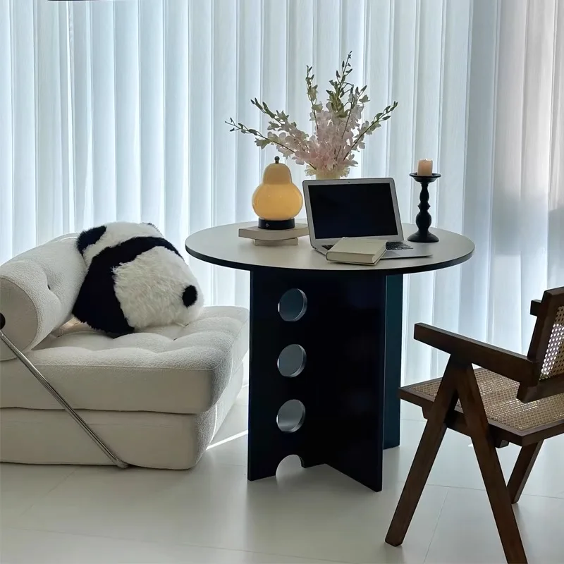 

Круглые деревянные обеденные столы в стиле ретро, бытовой обеденный стол, современный дизайнерский стильный модный стол La Mesa, мебель для комнаты