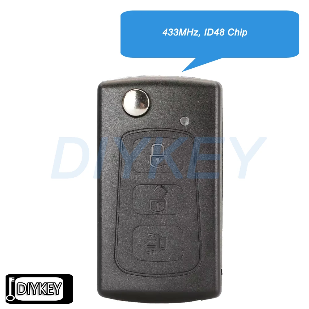 

3 кнопки OEM откидной дистанционный автомобильный брелок 433 МГц ID48 замена чипа для Great Wall Haval Hover H3 H5