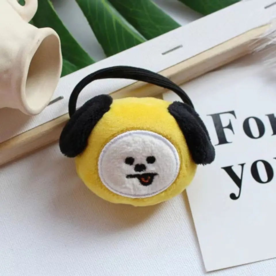 BT21 tata ‌Cooky cartoon Plush doll Hair Tie Kawaii Headband Ponytail Hair Accessories Bracelet Animation Peripheral Wholesale view 6