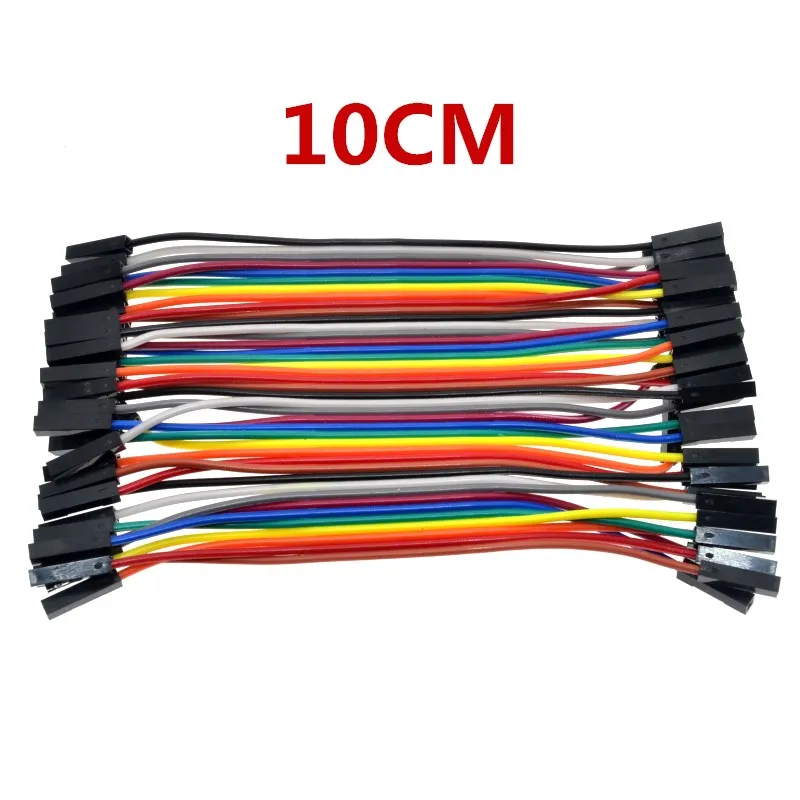 40PCS Dupont 10CM Female To Female (F-F) Jumper Wire Ribbon Cable for arduino