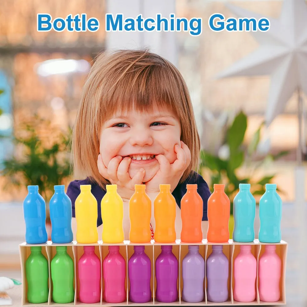 Creative Bottle Matching Game Logical Thinking Interactive Montessori Color Sorting Color Recognition Early Education