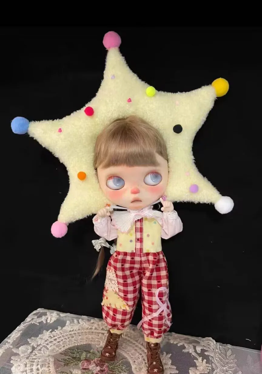 Blythe Landoudou 탑, 점프수트, 헤드웨어, 칼라, 양말, 카와이 스타일, Azone, Pullip,Ob222426, Licca에 적합, 5 개