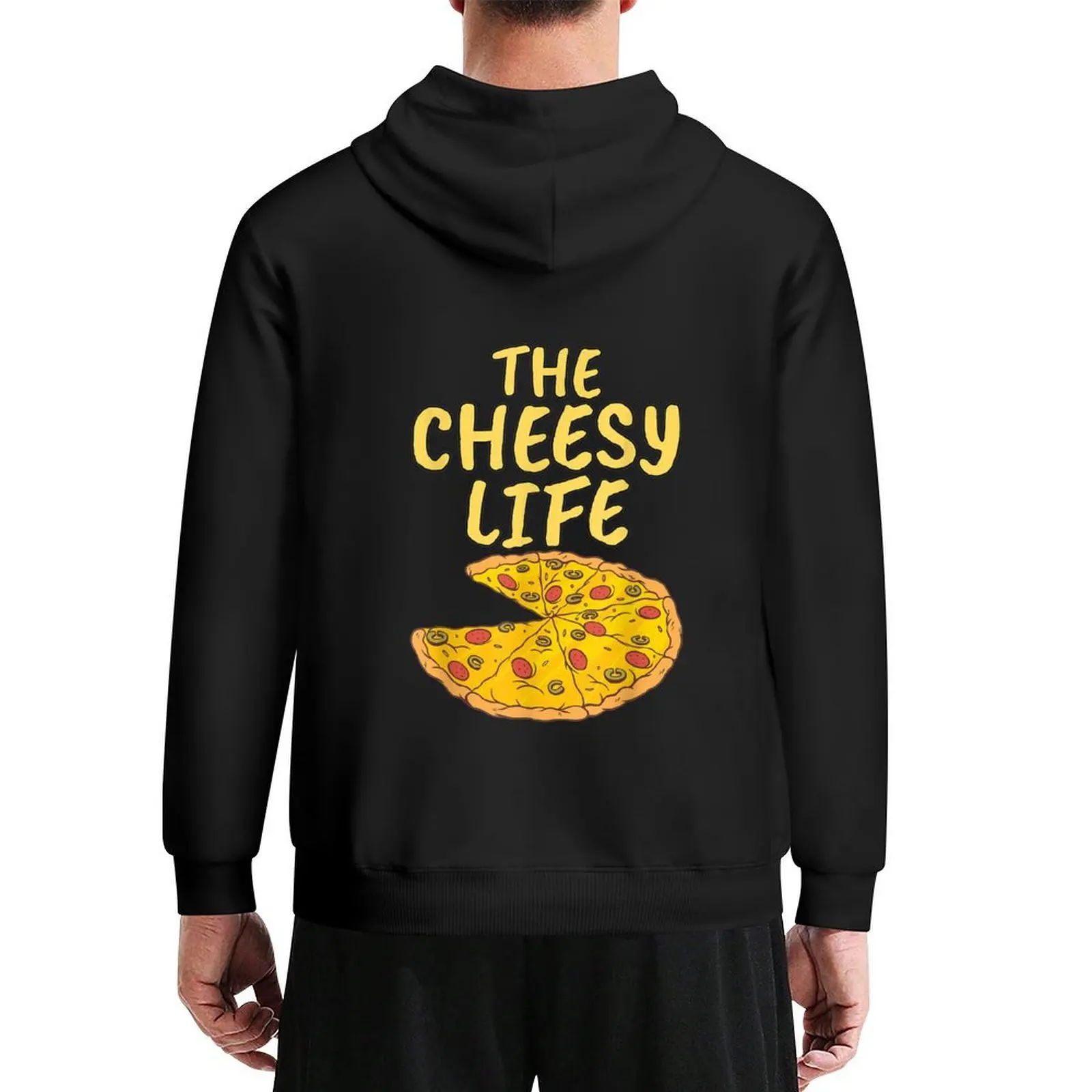 

The Cheesy Life Pizza Clothes Pizza Hoodie blouse korean autumn clothes graphic t shirts men men clothing tracksuits