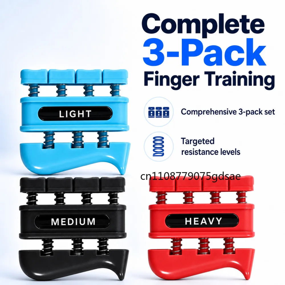 Two Hand Grip Finger Trainer Two Way Hand Strengthener Guitar Finger Exerciser Rehabilitation Segmental Hand Grip Training Tool