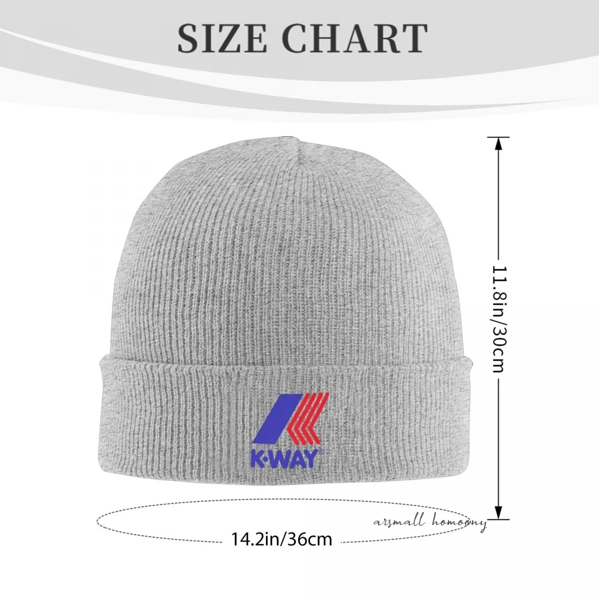 K-Way High Quality Knitted Hat for Women and Men Casual Beanie Hat Cap Winter Soft Warm Caps Unisex