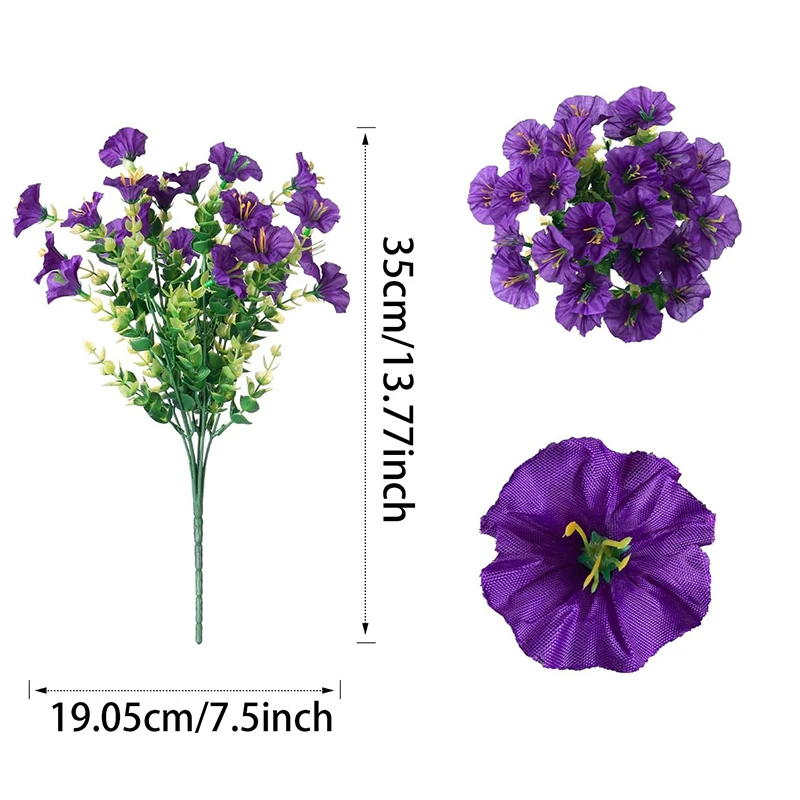 1/4 Stück künstliche Blumen, 35 cm, Eukalyptus-Kunstpflanzenstrauß für Zuhause, Raumdekoration, Veranda, Garten, Hochzeitsdekoration, Blumenkorb – Detail 13