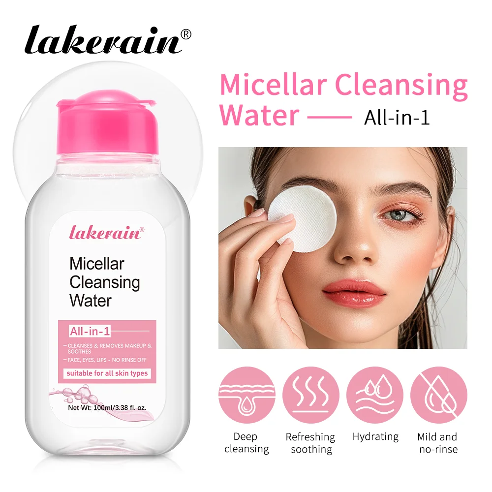 100 ml mildes, micellares reinigendes Make-up-Entferner-Wasser, sanfter Make-up-Entferner, All-in-1-Reiniger, Reiben, nicht stimulierendes Entferner-Wasser