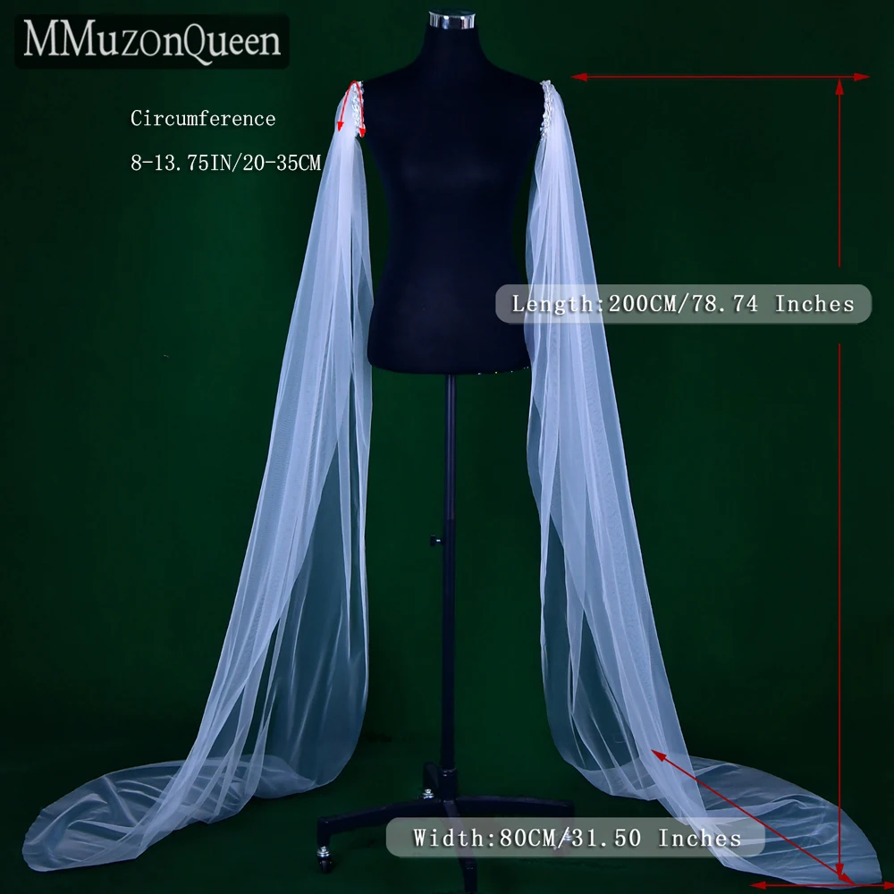 Mmq-ロングスパークリングスパンコールブライダルグローブ、取り外し可能なチュールスリーブ、女性のDIYカスタマイズされた製品、白、mm04