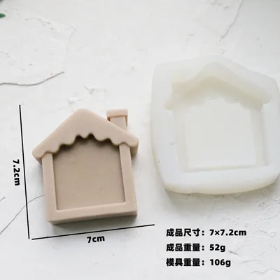 House Shape Silicone Mold Candle Mold for Candle Making DIY Christmas New Year Candle Supplies