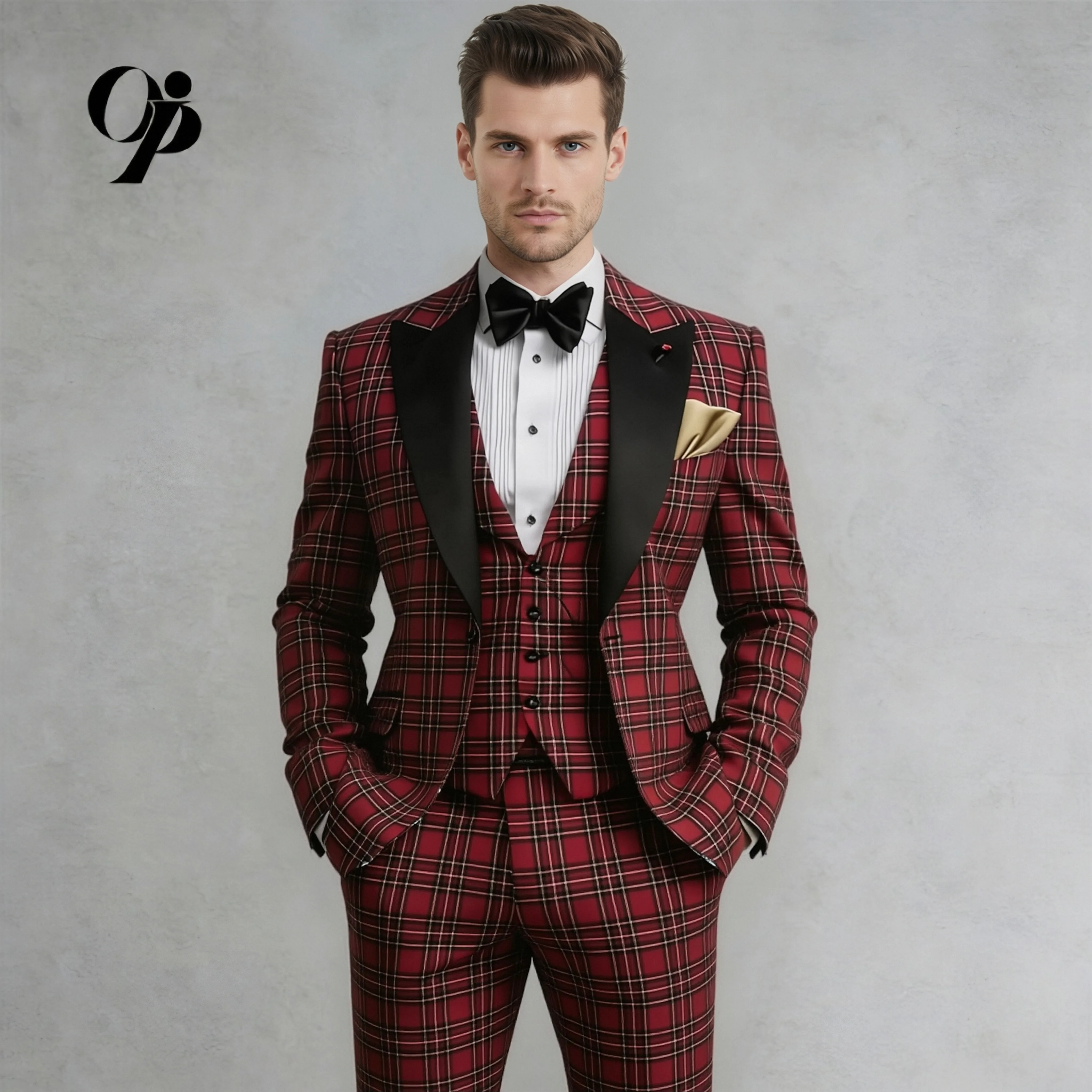 Elegant Man Suit Bo…