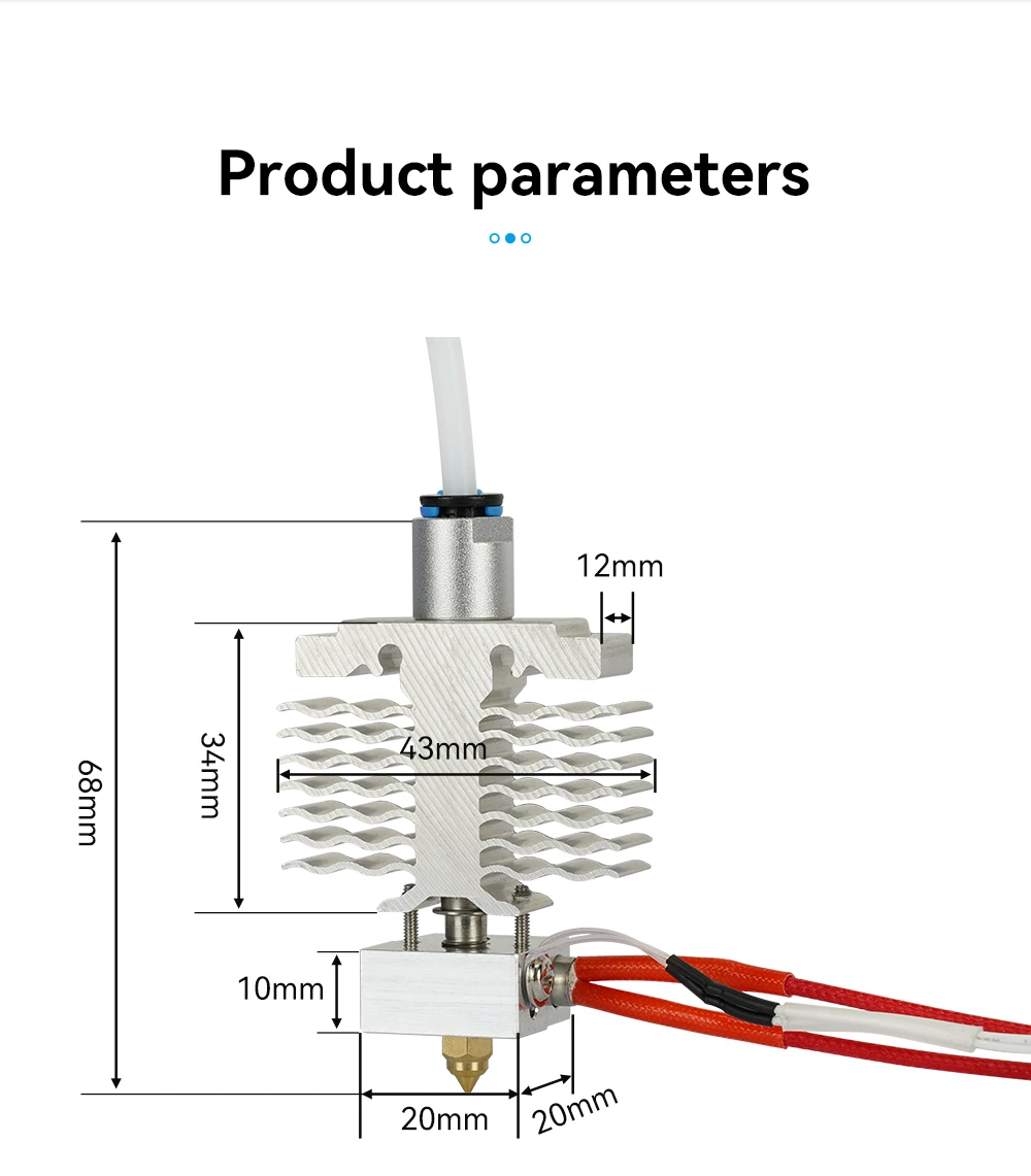 Ender 3 Neo Hotend Kit Hotend Zusammengebauter Extruder für Ender 3 V2 Neo Ender 3 Max Neo Ender 3 Neo 0,4 mm Düse – Detail 3
